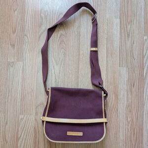 Dooney & Bourke Burgundy Crossbody with Tan Trim